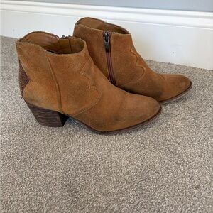 Marc Fisher Brown Suede Ankle Boots - western